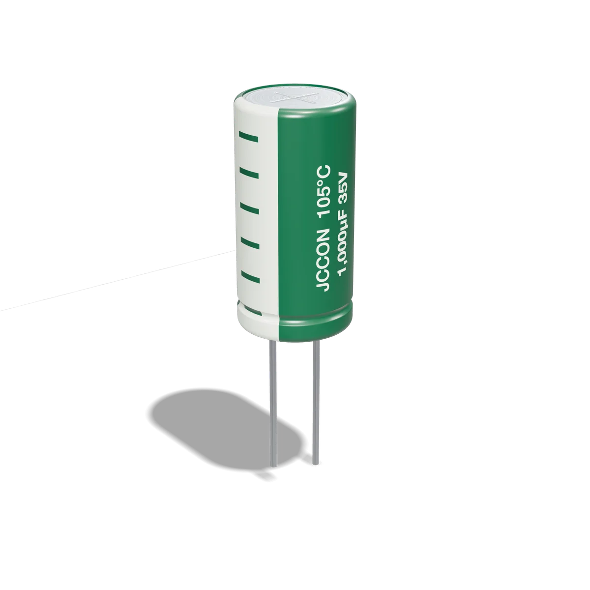 خازن الکترولیتی 1000µF 35V JCCON سبز