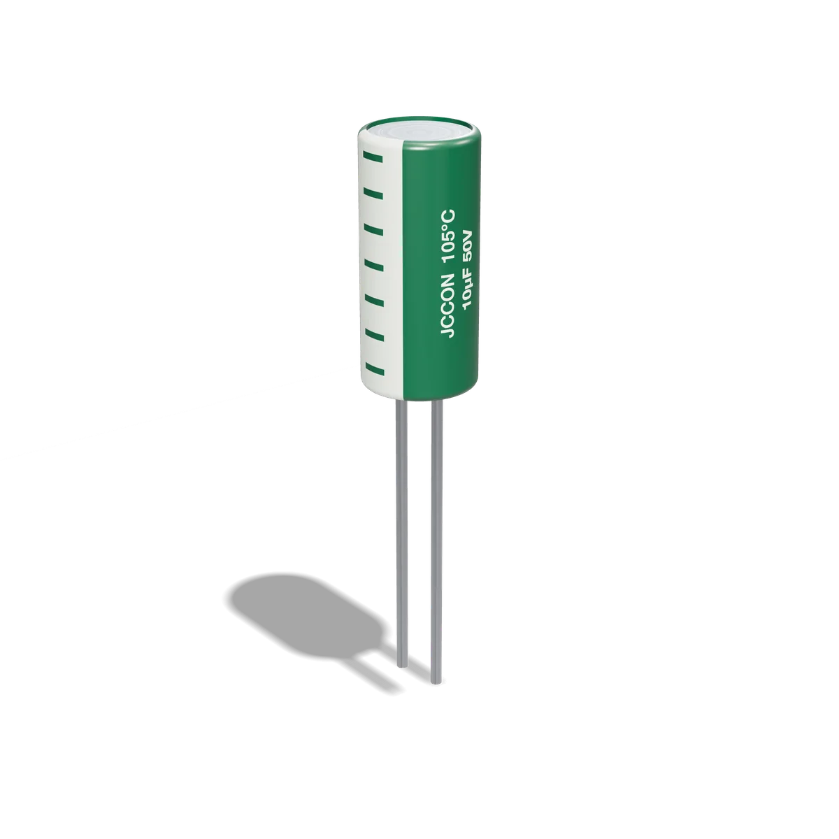 خازن الکترولیتی 10µF 50V JCCON سبز