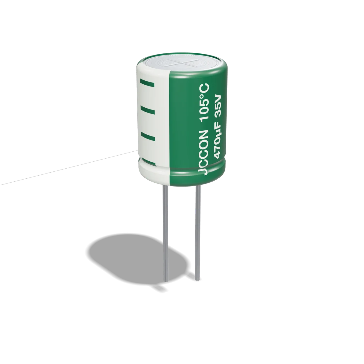 خازن الکترولیتی 470µF 35V JCCON سبز