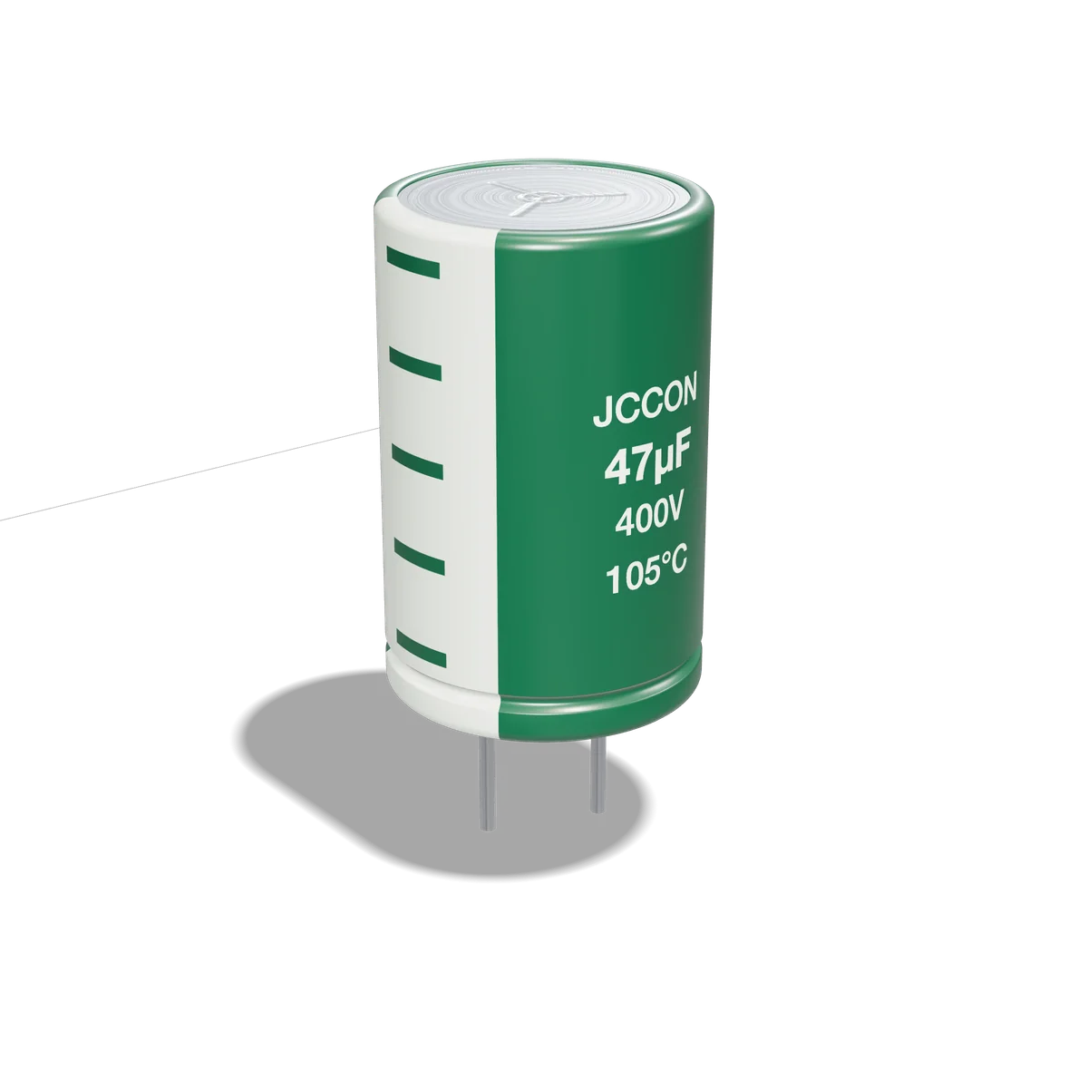 خازن الکترولیتی 47µF 400V JCCON سبز