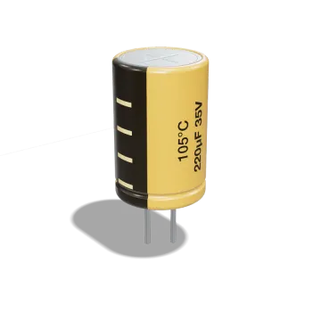 خازن الکترولیتی 220µF 35V طلایی